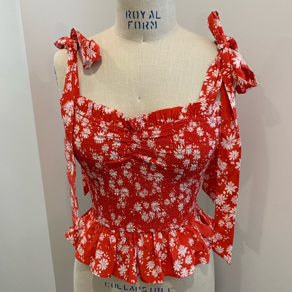 YUMI KIM Revolve tie-shoulder stretchy camisole like new - Picture 5 of 6
